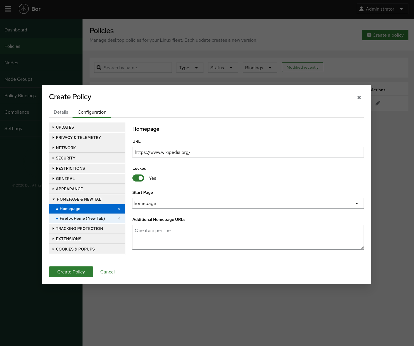 Policy Configuration